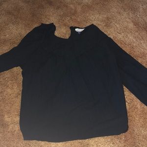 Black long sleeved blouse